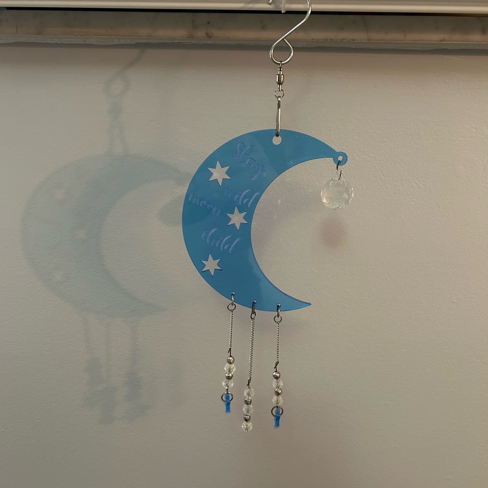 Crescent Moon Wall Hanging Suncatcher